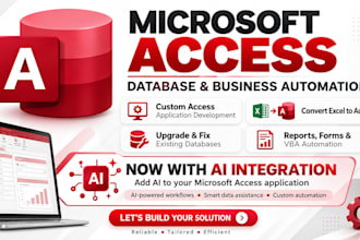 develop microsoft access database application, access project