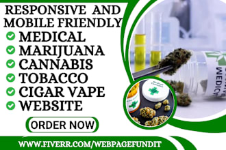 build medical marijuana hemp cbd oil weed cigar ganja tobacco cannabis website