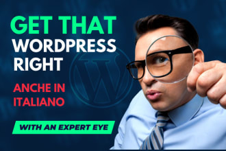 do wordpress and elementor design in italian
