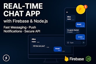 build realtime chat app with firebase push notifications using nodejs