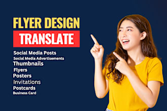 design translate any flyer text from english to spanish