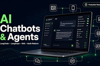 develop custom business chatbots using gpt, llama 3, langgraph, langchain
