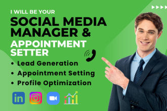 be your social media manager and appointment setter