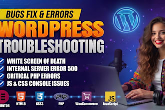 fix wordpress issues, errors, bugs, and critical errors