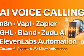 make com, n8n, vapi, zapier, ghl, bland, zudu ai, elevenlabs ai voice calling