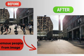 remove objects, people and background removal from the photo