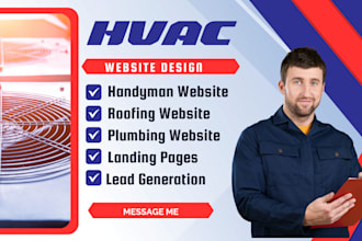 design hvac, air duct, plumbing, construction and handyman website