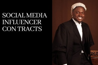provide social media influencer agreements and legal assistance