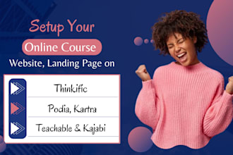setup podia thinkific teachable podia kartra online course website thinkific