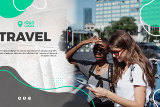 design stunning posters or flyers for travel or tourism, real estate, and hotels