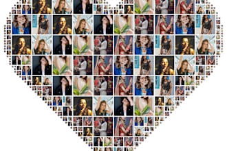 create amazing photo collage design with your own photos