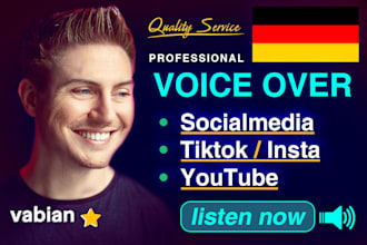 record german voice over social media tiktok instagram youtube
