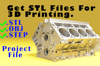 design 3d model and create stl files for 3d printing