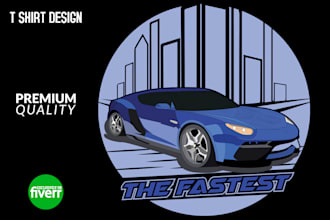 do awesome car t shirt designs and custom t shirt designs