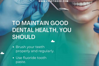 make 3 instagram square post for your dental clinic