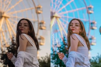 image colour grading and photo retouching