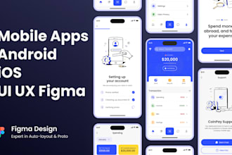 professional mobile app UI UX designer android  ios app design in figma or xd