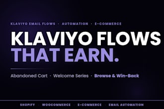 set up klaviyo email flows and automation for ecommerce