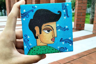 draw on canvas using acrylic colors