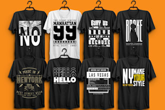 design custom typography and graphic streetwear for merch