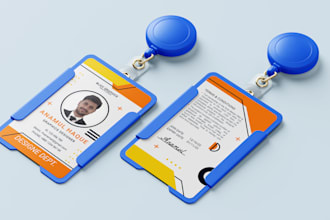 design modern student id cards and school faculty badges for your institute