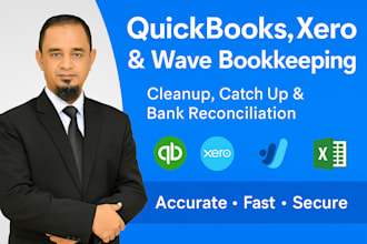 expertly handle bookkeeping, cleanup, and reconciliation in qbo, xero, and wave