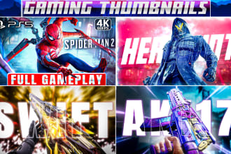 make attractive cod warzone and other gaming thumbnail for youtube