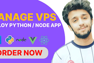 host or deploy your python nodejs react app on vps