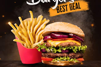 design food menu, restaurant flyer, or brochure