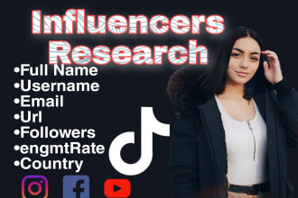 find niche targeted influencers, influencers research