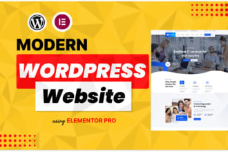 develop a modern wordpress website business websites and website design
