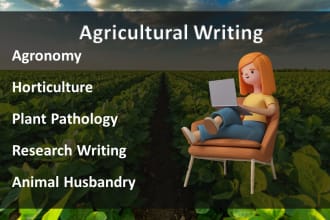 write quality and detailed agricultural research