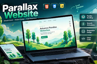 do design a parallax website with animation scrolling effects