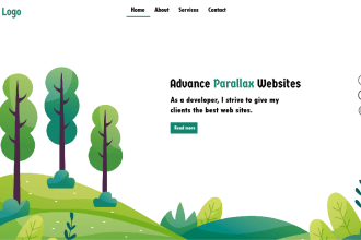 do design a parallax website with animation scrolling effects