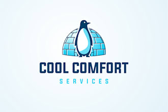 design absolutely outstanding cool comfort services logo
