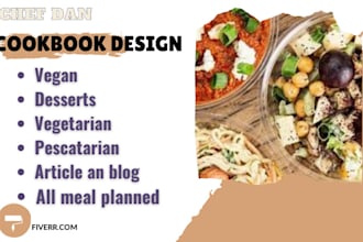 design quality recipe book, cookbook food recipe, vegan and vegetarian nutrition