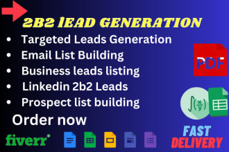 b2b lead generation, linkedin leads ,business leads ,email list