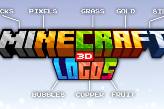 design a 3d minecraft smp logo