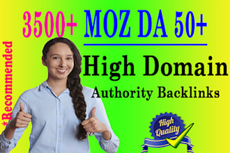 build high domain authority moz da 50 plus SEO backlinks