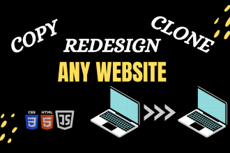 copy, clone website using HTML, CSS, and javascript