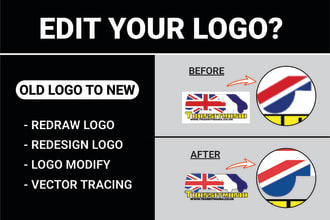 redesign, edit and convert to a vector file your logo