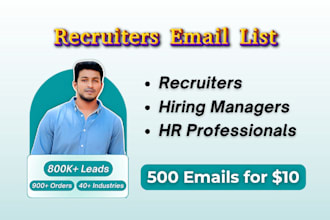 provide hiring professionals email list for your job search