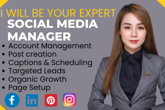 be your expert social media manager or appointment setter