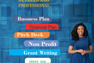 prepare investor ready business plan proposal grant market research