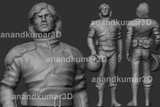 create 3d models for 3d printing  stl, fbx, obj