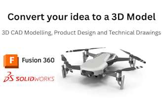 create 3d models, 2d drawings, and renderings in fusion 360, solidworks