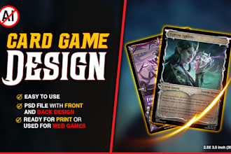 design frame card game tcg card tarot card board game art