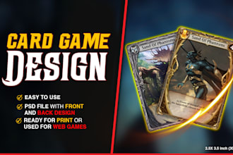 design frame card game tcg card tarot card board game art