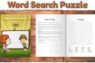 make unique word search puzzle for KDP publishing