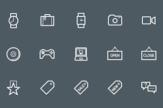 design a flat vector app icon, the white icon for iphone and android